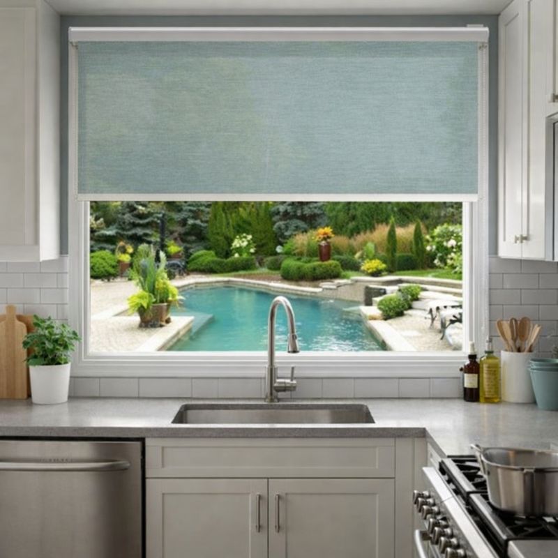 Semi transparant rolgordijn voor de keuken